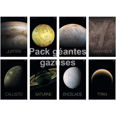 GalleryAstro posters Nasa Système solaire et au-delà pack géantes gazeuses ©AFA