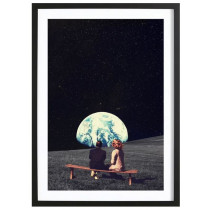 We used to live there - Affiche Juniqe avec cadre noir