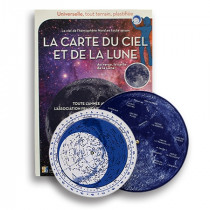 Carte du ciel et de la lune astronomie