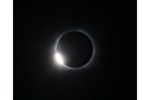 L'éclipse à Cabo de Peñas (Espagne)