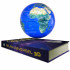 Globe terreste en lévitation sur un livre