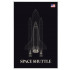 Nasa Space shuttle 3 - Affiche Juniqe avec cadre blanc