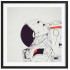 Astro White - Affiche Juniqe avec cadre noir 