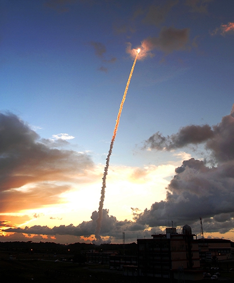 Lancement de la fusée Ariane en Guyane